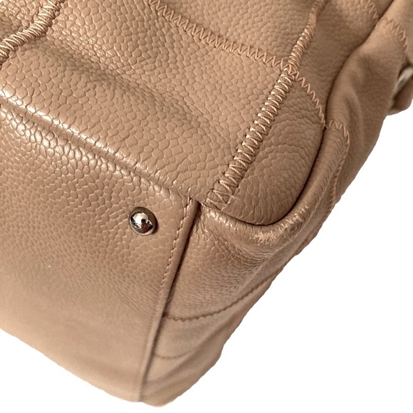 CHANEL Large Caviar Leather Quilted Bowler Bag - Picture 13 of 16